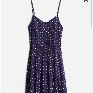 Market & Spruce Blue Polka Dotted Blue Dress